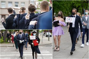 Panevėžyje – Paskutinis abiturientų skambutis: kaukės ir pirštinės šventės nesugadino 
