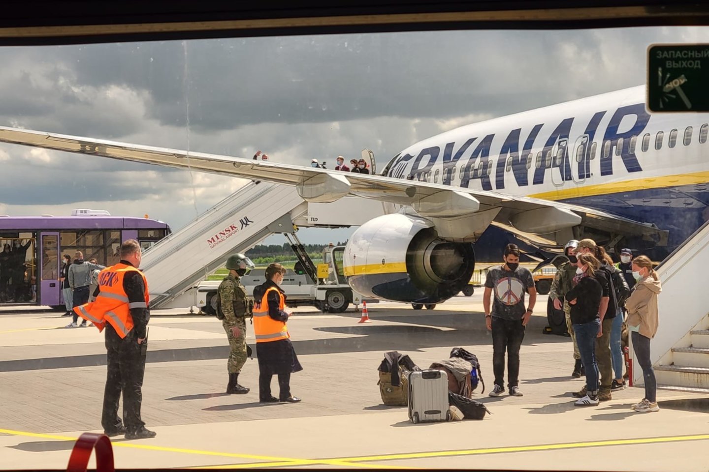 Sekmadienį iš Atėnų į Vilnių skridęs keleivinis lėktuvas su 171 keleiviais buvo priverstinai nutupdytas Minske.<br>Skaitytojo nuotr.