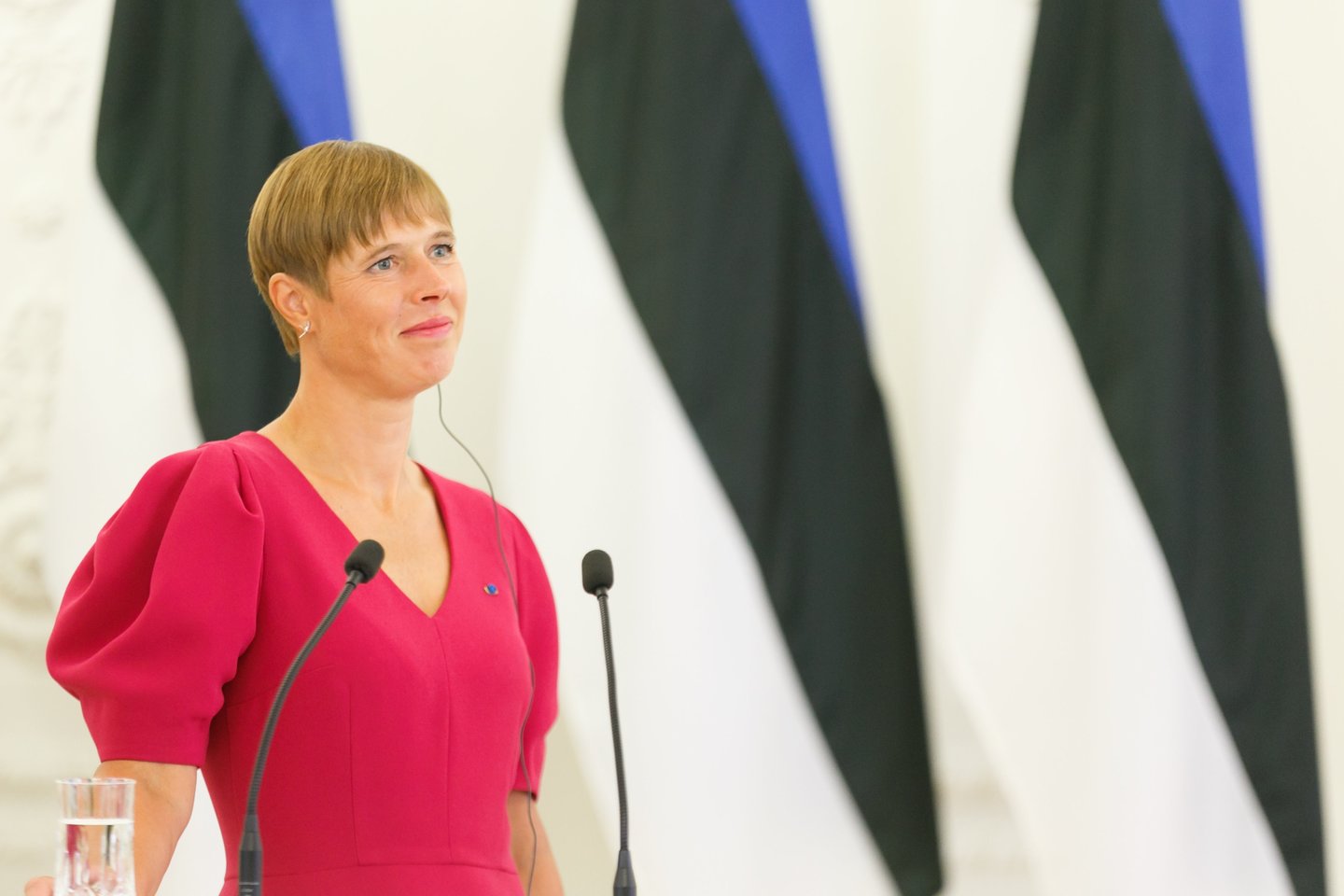 Prezidentas Gitanas Nausėda, Estijos vadovė Kersti Kaljulaid<br>T.Bauro nuotr.
