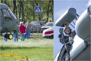 Sraigtasparnis į Vilnių atskraidino šešis žmones išgelbėjusio donoro širdį