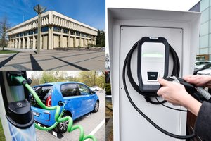 Bus svarstoma galimybė prie Seimo įrengti elektromobilių įkrovimo aikšteles
