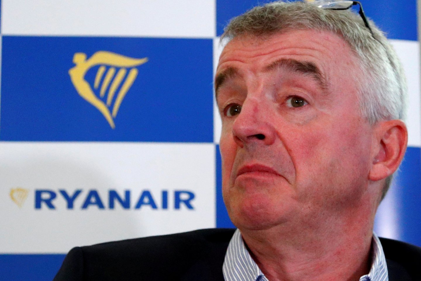 „Ryanair“ generalinis direktorius Michaelas O'Leary išsiuntė laišką Baltarusijos aviacijos departamentui dėl incidento, susijusio su skrydžiu Atėnai-Vilnius. <br> Reuters/Scanpix nuotr.