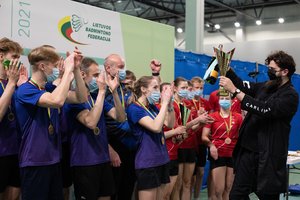 Kaune apdovanoti pirmeji Nacionalinės badmintono lygos čempionai – jais tapo klaipėdiečiai