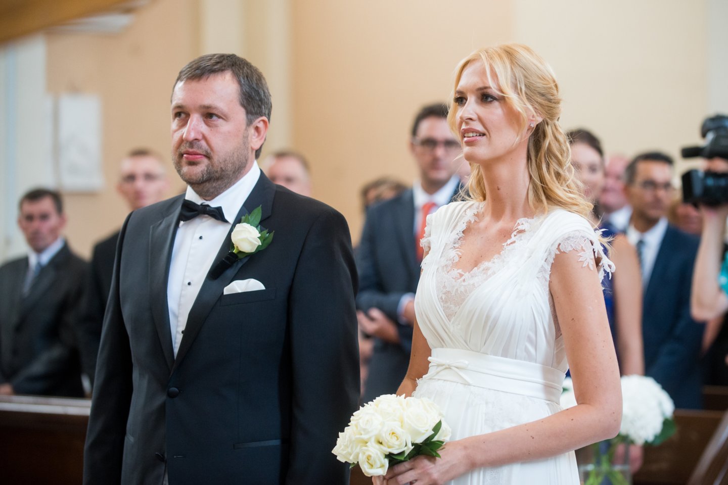 Aistės Šlapokaitės ir Antano Guogos vestuvės 2014-ųjų rugpjūtį.<br>J.Stacevičiaus nuotr.