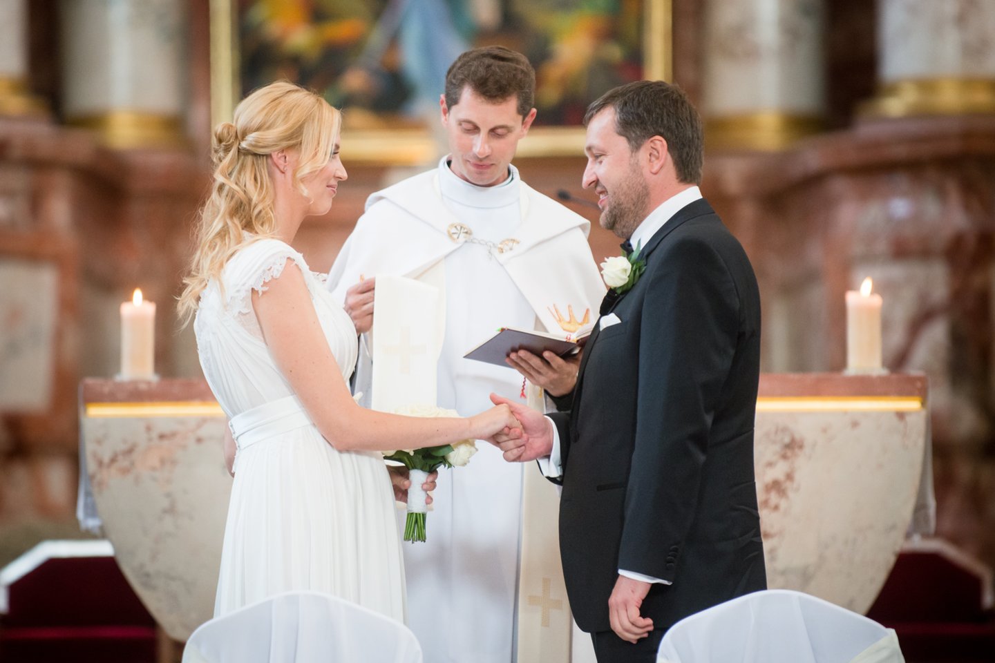 Aistės Šlapokaitės ir Antano Guogos vestuvės 2014-ųjų rugpjūtį.<br>J.Stacevičiaus nuotr.