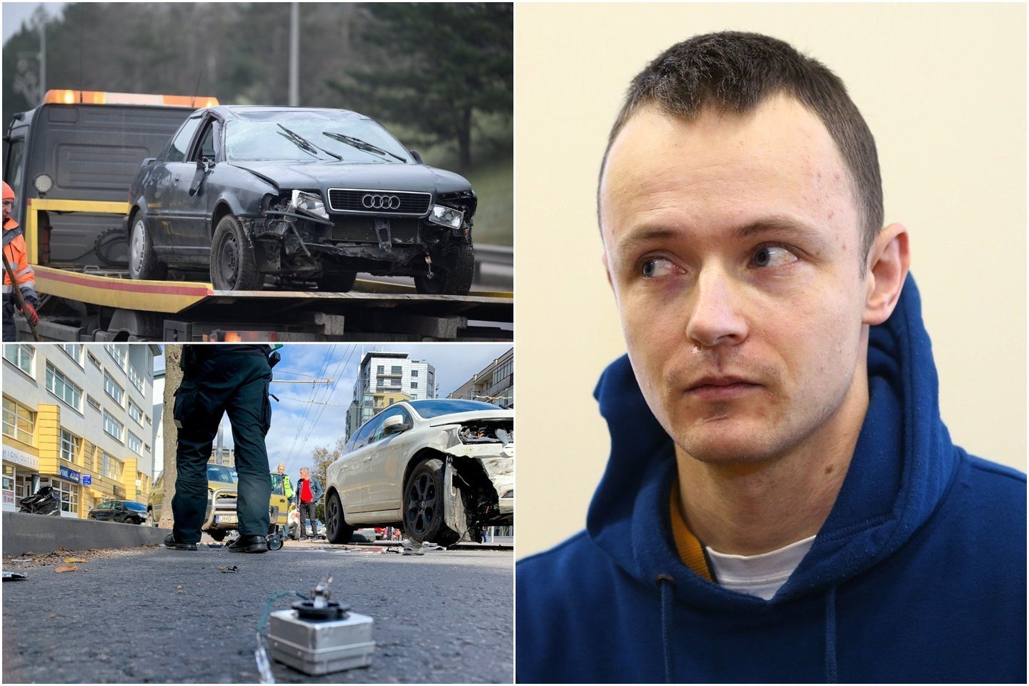 Kaltės nepripažinęs šiaulietis V.Slabovas pripažintas kaltu dėl 19 avarijų sukėlimo. Jis įpareigotas atlyginti draudikams ir nukentėjusiesiems beveik 22 tūkstančių eurų žalą.<br> G.Šiupario nuotr.