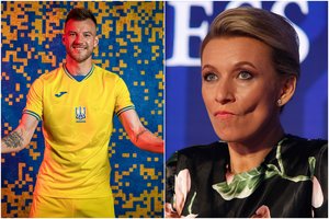 Ukrainos futbolininkų marškinėliai įsiutino Rusijos valdžios atstovus – ragina UEFA juos uždrausti