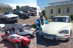Kėdainių gatvėmis riedėjo senoviniai automobiliai – renginyje sulaukta ir „Volgų“