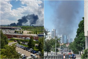 Vilniuje – didžiulis gaisras: milžinišką dūmų stulpą matė visas miestas, sulėkė gausios ugniagesių pajėgos