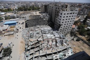 Izraelio kariuomenė paaiškino, kodėl Gazos Ruože sunaikino tarptautinės žiniasklaidos pastatą