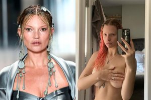 Mažoji Kate Moss sesutė užaugo: įsiamžino tik išėjusi iš dušo