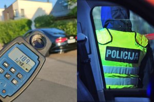 Privačių namų kvartale 189 km/val. skridęs ir pareigūnams „susitarti“ siūlęs „Audi A8“ vairuotojas atsipirko juokinga bauda