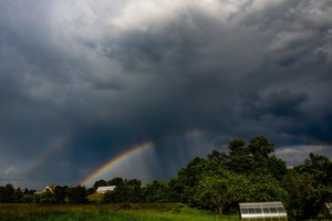 Teks apsišarvuoti kantrybe: lietus mus lydės visą likusią savaitę