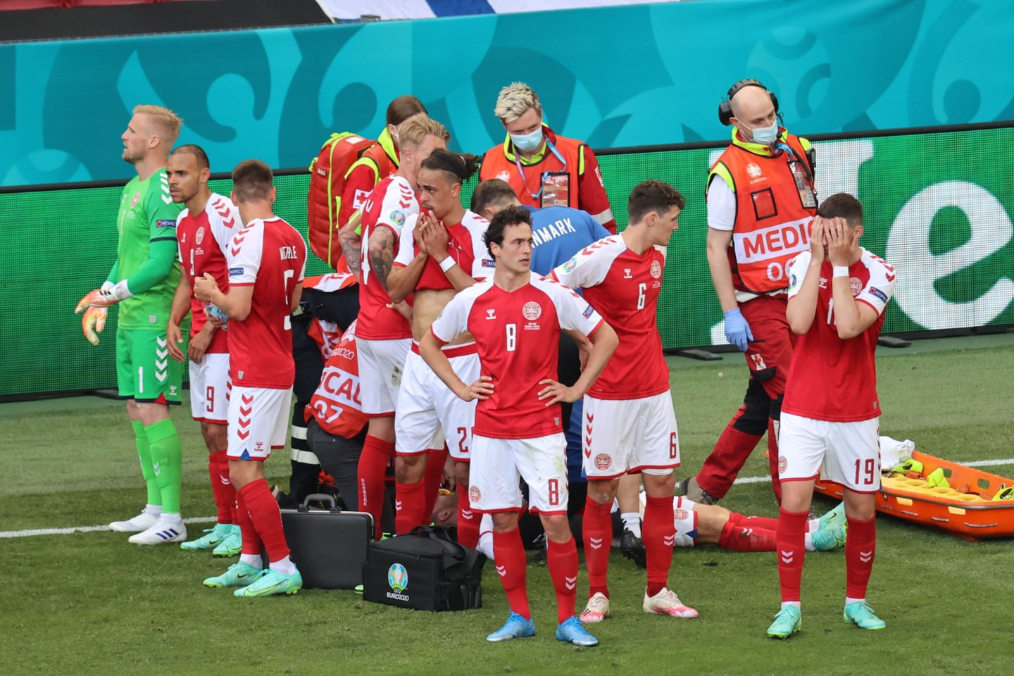 Danijos ir Suomijos rungtynės buvo nutrauktos. <br>Reuters/Scanpix nuotr.