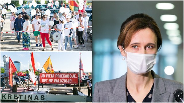 V. Čmilytė-Nielsen apie protestą po Seimo langais: mitinguotojams leidimas išduotas nebuvo