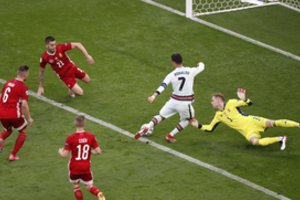 Pilname Budapešto stadione ilgai įvarčių tykoję portugalai sudaužė vengrus per aštuonias minutes