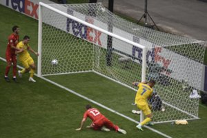 Ukrainos ir Šiaurės Makedonijos mače skirti du 11 metrų baudiniai, tačiau ukrainiečiai vis dėlto išnešė sveiką kailį