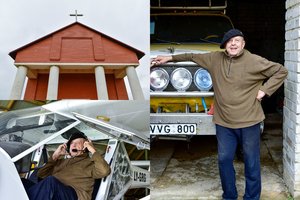 Ūkininko aistros stebina: pastatė bažnyčią ir 71-erių tapo pilotu