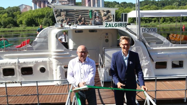 Iš naujos Kauno prieplaukos į pirmą kelionę išplauks laivas „Žalgiris“: maršrutas Kaunas – Kulautuva