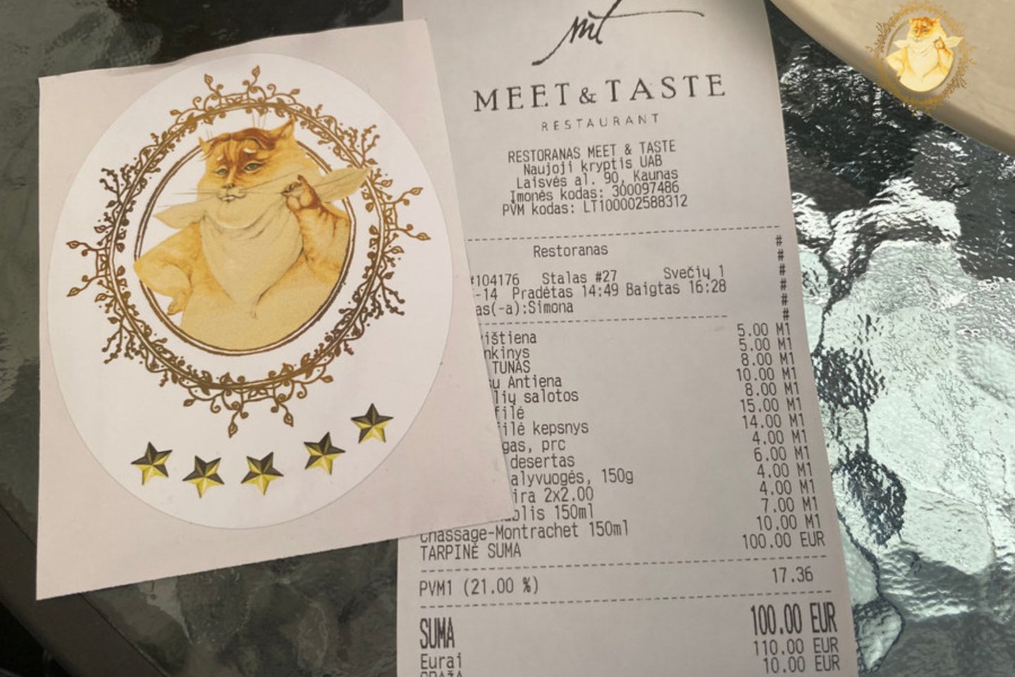 Restoranas „Meet &amp; Taste“ Kaune. <br>„Riebus katinas“ nuotr.