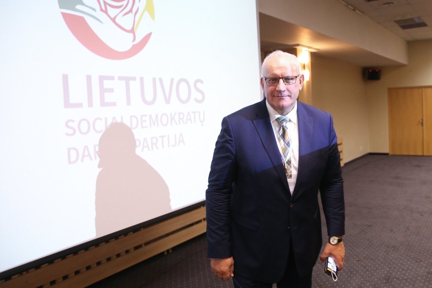 Naujuoju Lietuvos socialdemokratų darbo partijos (LSDDP) pirmininku išrinktas Jonas Pinskus.<br>R.Danisevičiaus nuotr.