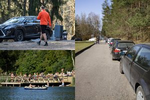 Prie ežerų ir poilsiaviečių besiilsinčius vairuotojus apipylė baudomis – netaisyklingai pastatytų automobilių apstu