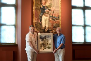 Įspūdingą Romano Borisovo akvarelių parodą vainikavo reikšminga dovana