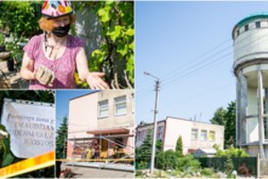Panevėžyje irstantis vandentiekio bokštas kelia grėsmę: kaimynai po savą kiemą priversti vaikščioti su šalmais  