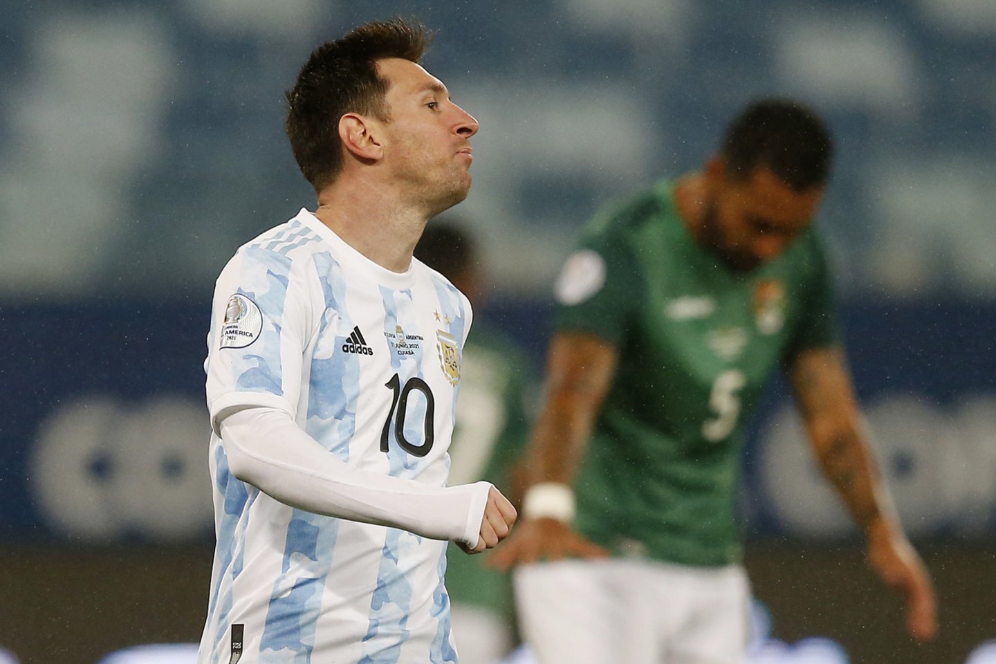 L.Messi į priekį vedama Argentina žengė į čempionato ketvirtfinalį.<br>Reuters/Scanpix nuotr.