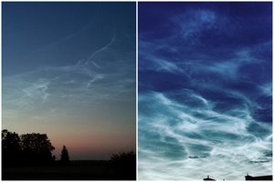 Virš Lietuvos naktį pastebėti unikalūs sidabriniai debesys