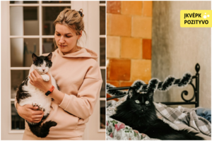 Išgelbėjusi katytę buvo įspėta, tačiau sprendimo tai nepakeitė – katė pati pasirinko naujus namus