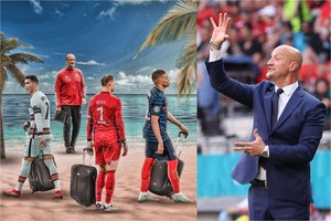 Vengrijos rinktinės strategas pašiepė aštuntfinalyje iškritusias „Euro 2020“ žvaigždes: „Susimatysime paplūdimyje“