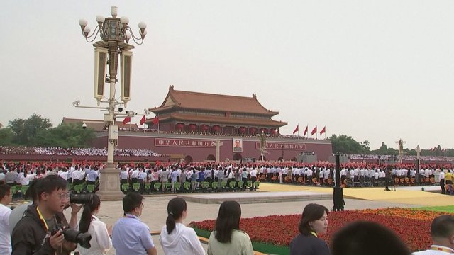 Pamatykite įspūdingą reginį: Kinija mini komunistų partijos šimtmetį