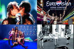 Viešas „Maneskin“ muzikantų bučinys įžiebė aistras 