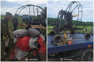 Baltarusių pasieniečiai skelbia Lietuvos pasienyje apšaudę ir priverstinai nutupdę parasparnį