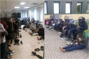 Sulaikė dar 116 neteisėtų migrantų: pareigūnams teko traukti ašarines dujas