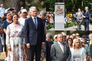 Palangos atgavimo 100-mečio šventė: Gitanas Nausėda atidengė paminklą Jamesui Youngui Simpsonui