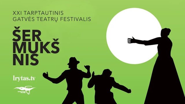 Tarptautinis gatvės teatrų festivalis „Šermukšnis“: : Šarkos, Butkaus ir „Pinigio & CO“ pasirodymas