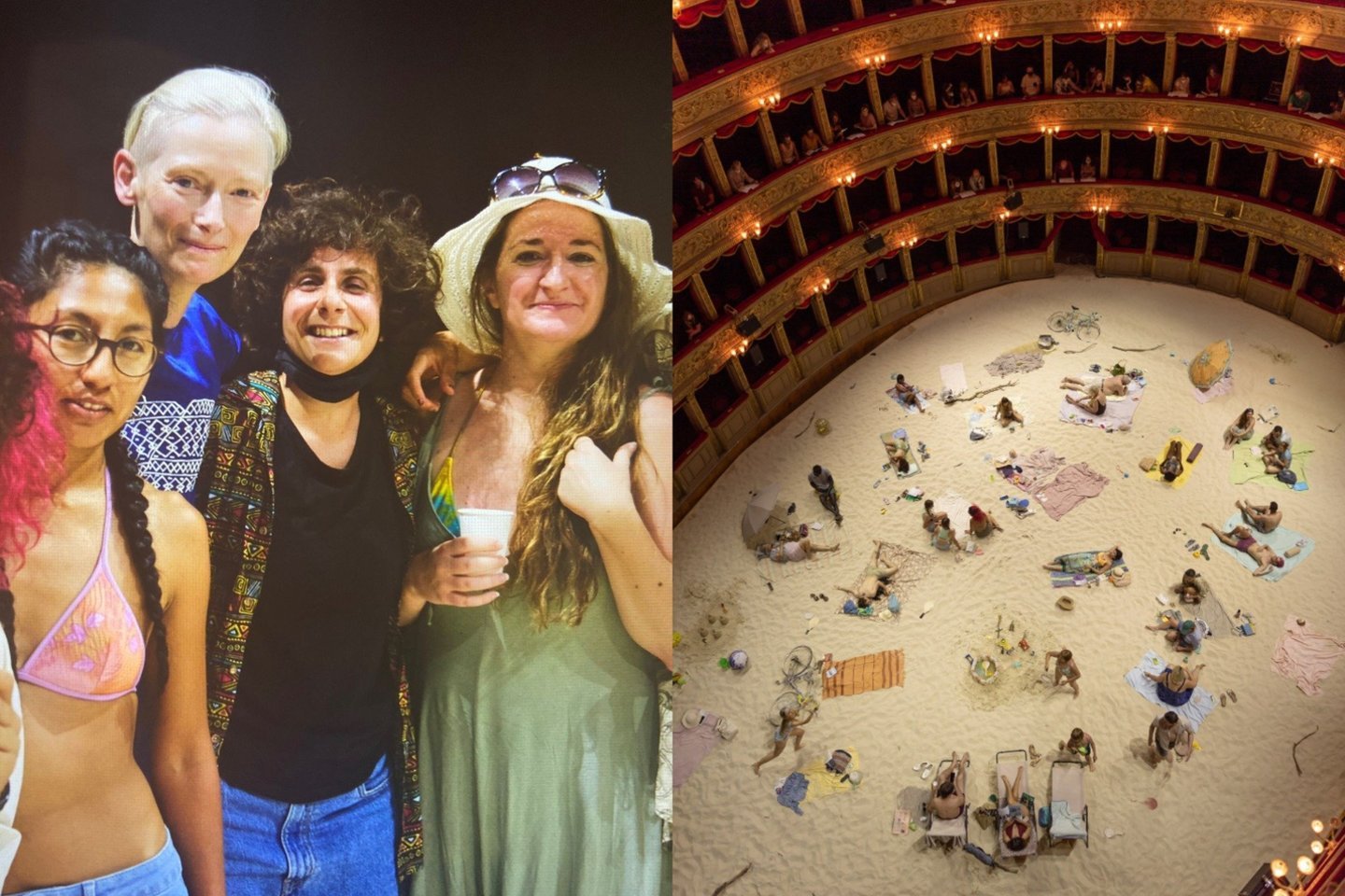 „Saulė ir jūra“ viename seniausių Romos teatrų „Teatro Argentina“. Apsilankė ir Tilda Swinton.<br>Rengėjų ir K.Petrauskaitės nuotr.