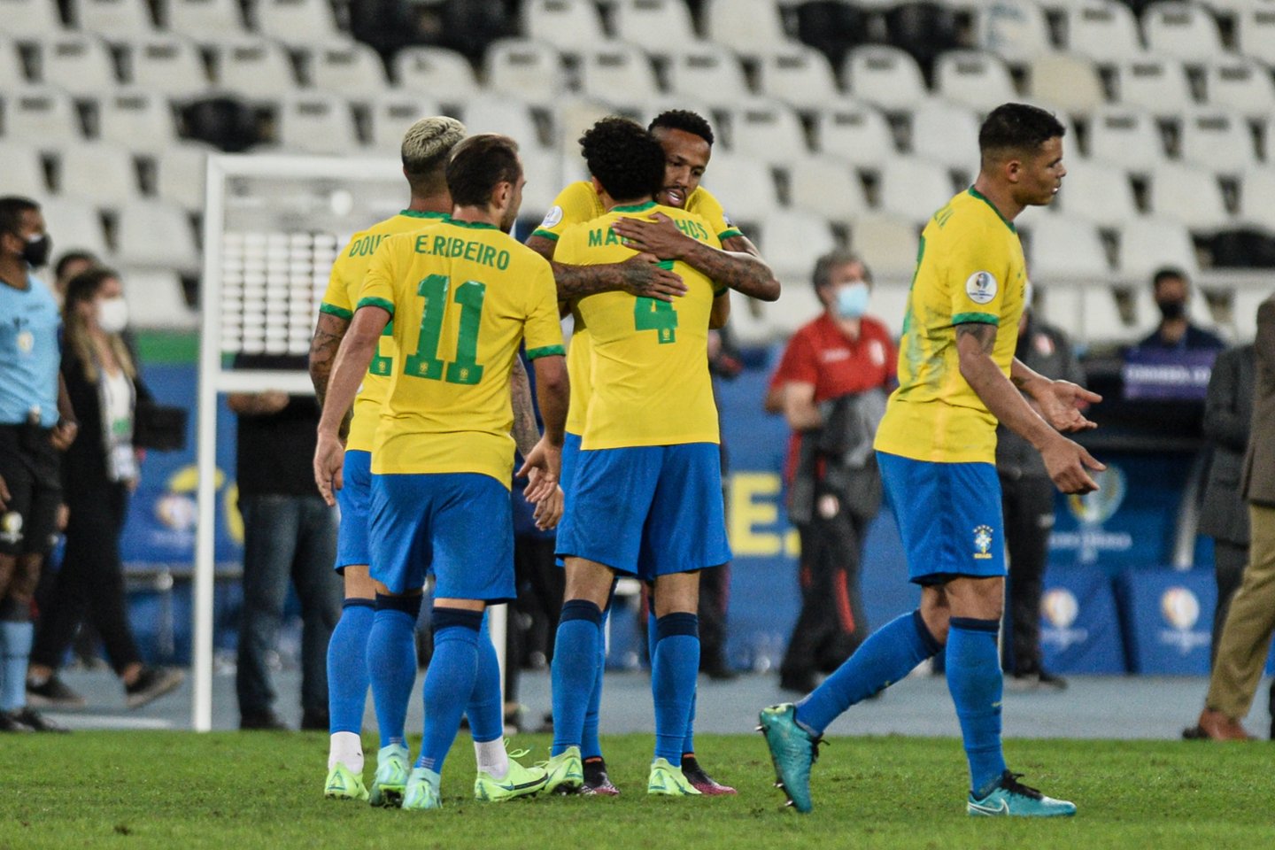 Brazilija kovos Pietų Amerikos futbolo čempionato finale.<br>ZP/Scanpix nuotr.