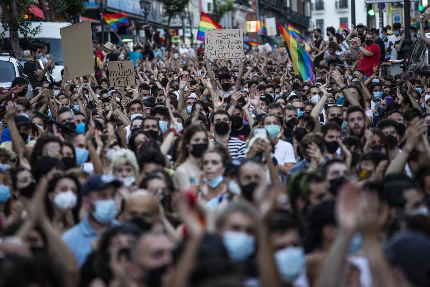 Protestas prieš homofobiją Ispanijoje.<br>ZUMA Press/Scanpix nuotr.