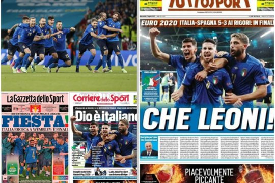 Į „Euro 2020” finalą patekusi Italija šlovina savo herojus ir šaukte šaukia: „Dievas yra italas“