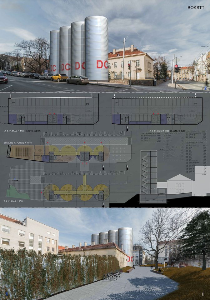 BOKSTT – projektuojant Diagnostikos centrą (DC) buvo siekiama, kad pastatas savo forma, išraiška atspindėtų vidinį turinį.<br>Vizual.