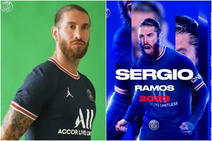 S. Ramosas pasirinko marškinėlių numerį PSG klube: įtakos sprendimui turėjo ypatingas prietaras