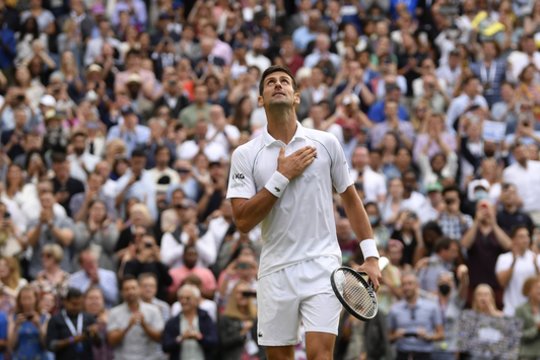 Pusfinalyje dėl pergalės paprakaituoti turėjęs N. Džokovičius žengė į Vimbldono finalą