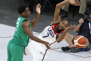 Sensacija: Nigerijos rinktinė įveikė JAV krepšininkus – neišgelbėjo net K. Durantas