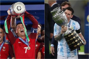 Neįtikėtinas sutapimas: C. Ronaldo ir L. Messi savo žemynų čempionais tapo tą pačia dieną