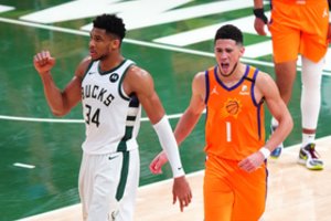 NBA finalo serijoje – lygu: pagerintas 52 metų rekordas „Suns“ neišgelbėjo nuo „Bucks“ vedlių uragano