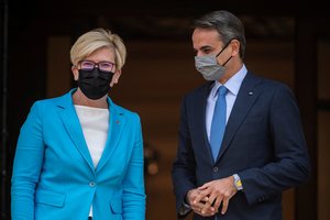 Graikijoje viešinti I. Šimonytė: Lietuva nėra migrantų koridorius į Europos Sąjungą