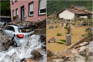 Košmaru virtusią gamtos stichiją vokiečiai jau vadina „mirties potvyniu“: žuvo daugiau nei 120 žmonių, šimtai – dingę 